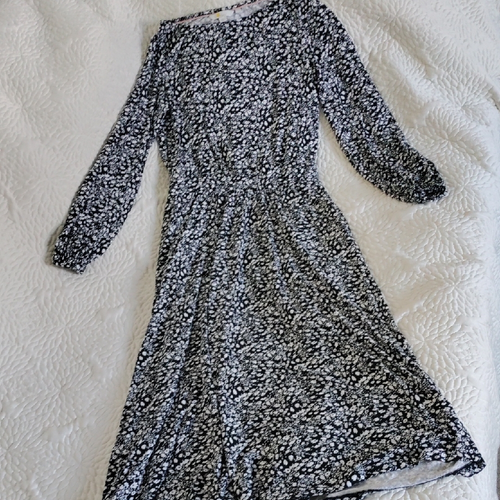 Boden Floral Black and White Women's Dress Women's 6L